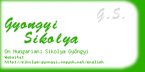gyongyi sikolya business card